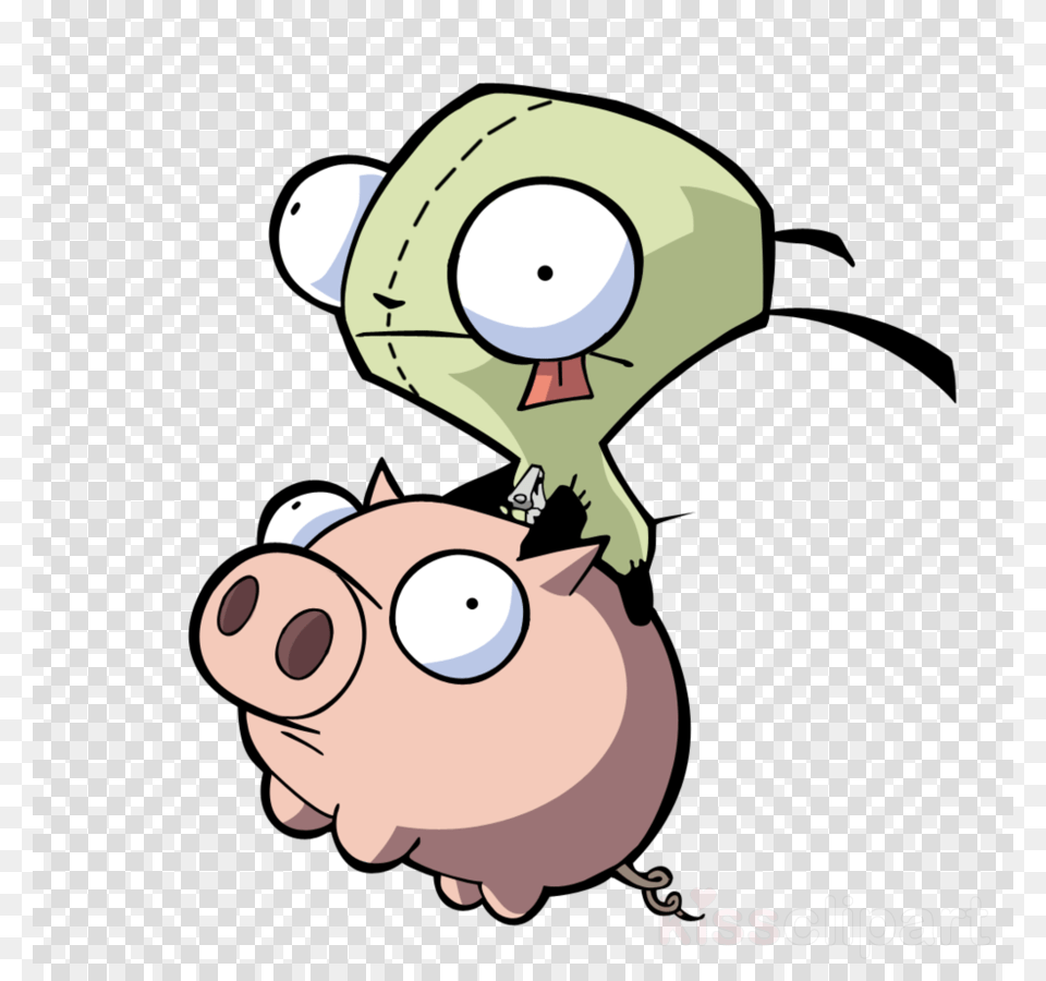 Sticky Pig Invader Zim Flying Vynil Car Sticker Decal, Animal, Bear, Mammal, Wildlife Free Png