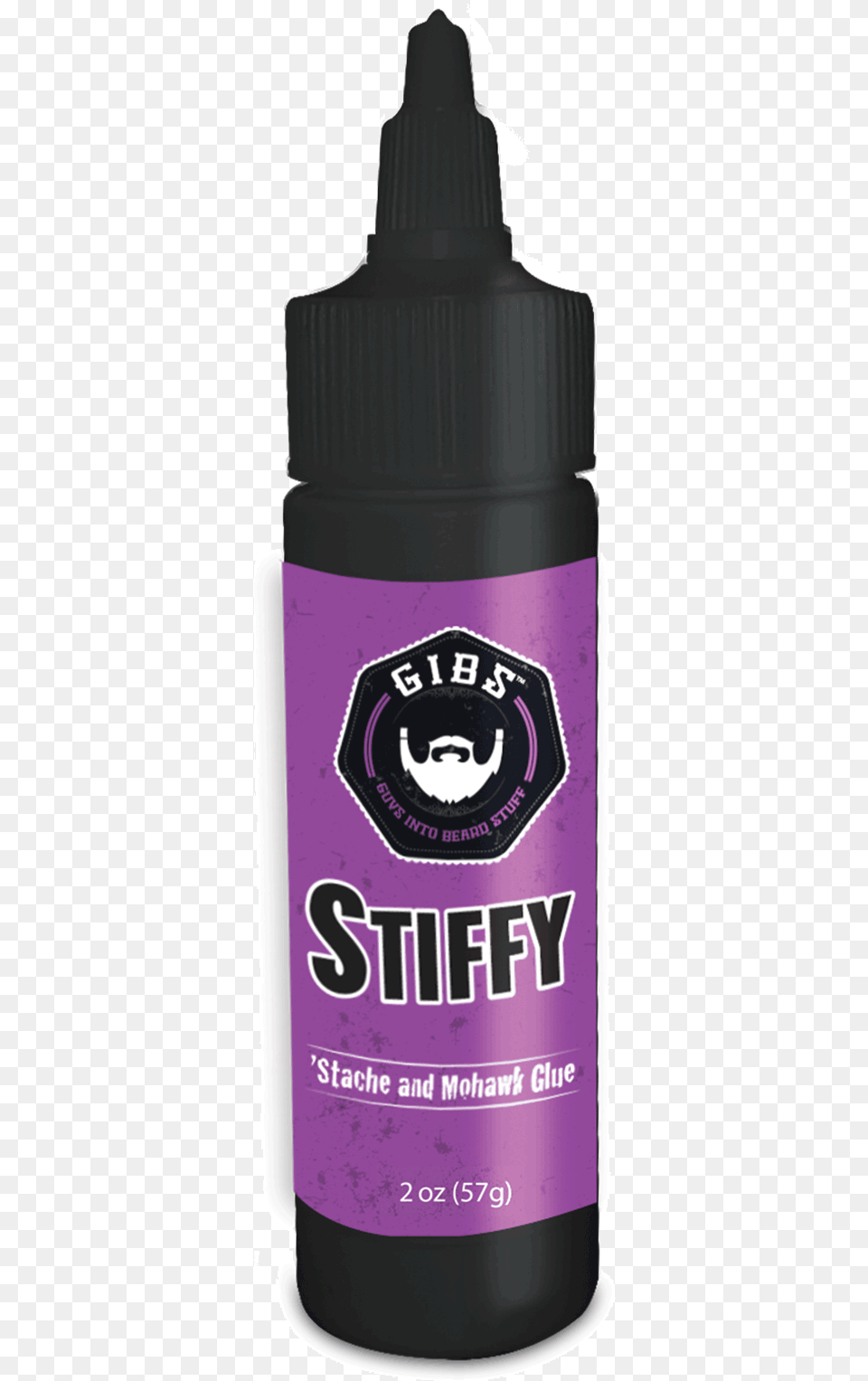 Stiffy Stache And Mohawk Glue Beard, Bottle, Alcohol, Beer, Beverage Png