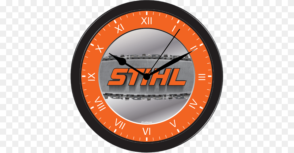 Stihl Chainsaw Equipment 1926 Part Large Black Wall Chainsaw, Clock, Analog Clock, Wall Clock Free Transparent Png