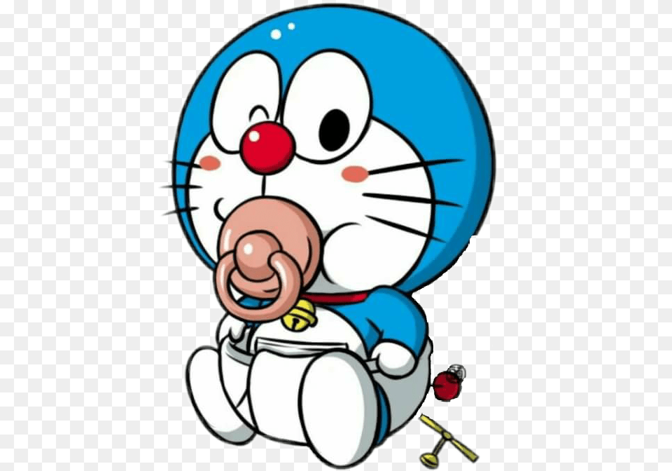 Stiker Xoxo Doraemon Babydoraemon Blue Remixit Oremon Cute, Nature, Outdoors, Snow, Snowman Free Png Download