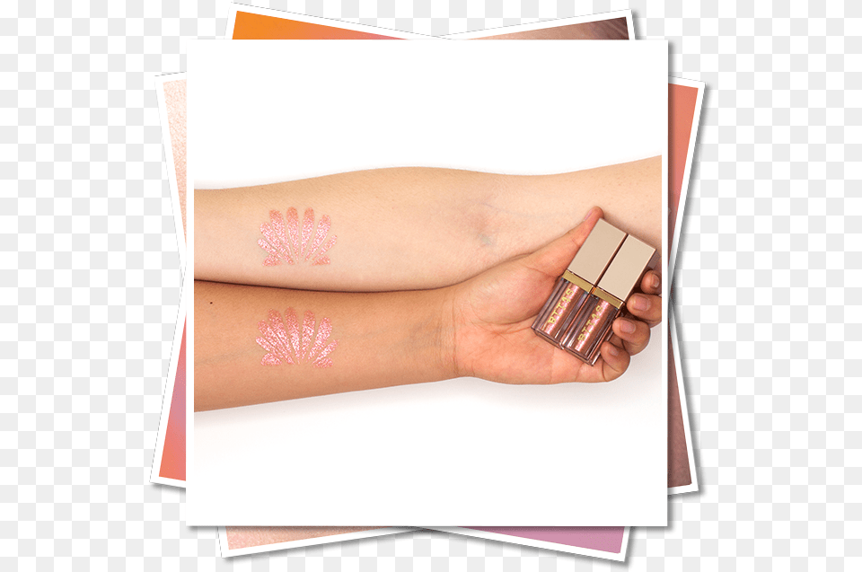 Stila Glitter And Glow Coral Crush, Bottle, Cosmetics, Lipstick, Perfume Free Png