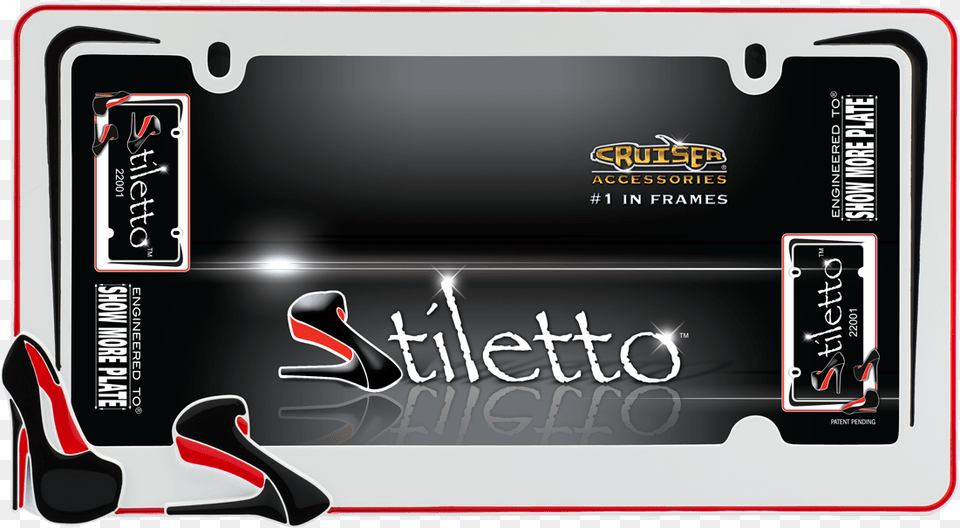 Stiletto White Shoe License Plate Frame, Clothing, Footwear, Glove, High Heel Png Image