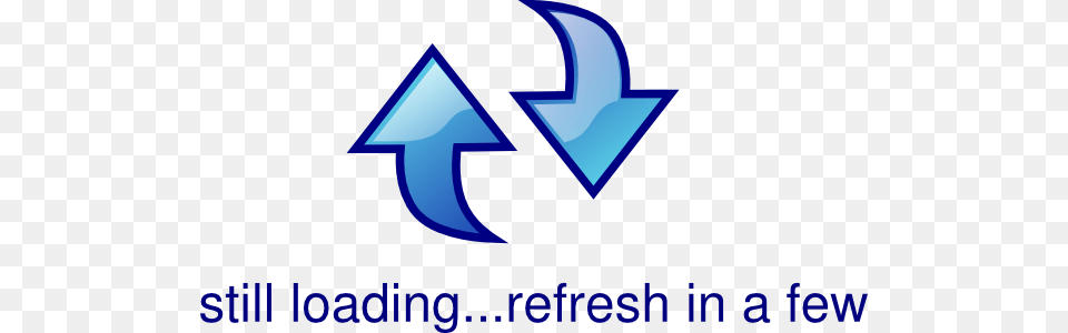 Still Loading Refresh In A Few Clip Art, Symbol, Logo, Recycling Symbol, Animal Png Image