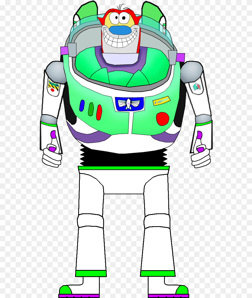 Stimpy As Buzz Lightyear Cartoon, Baby, Person, Robot, Head Free Png Download