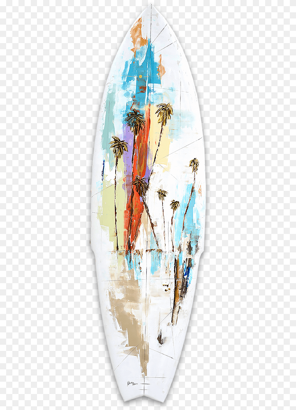 Sting Palms Surfboard Surfboard, Art, Painting, Modern Art, Photography Free Png