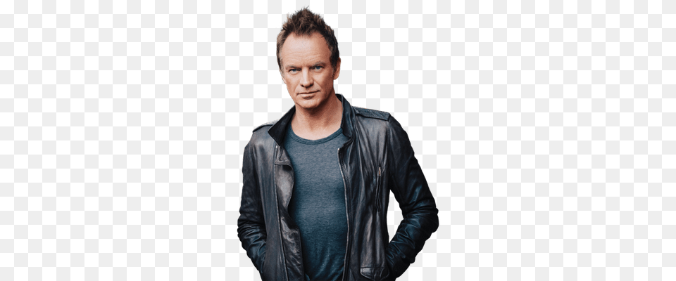 Sting Portrait Transparent, Clothing, Coat, Jacket, Leather Jacket Free Png