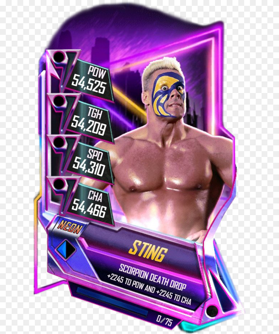 Sting S5 23 Neon Peyton Royce Wwe Supercard, Adult, Male, Man, Person Png