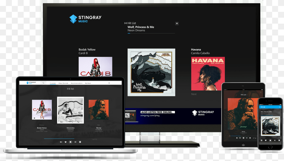 Stingray Music App, Screen, Monitor, Hardware, Electronics Free Png Download