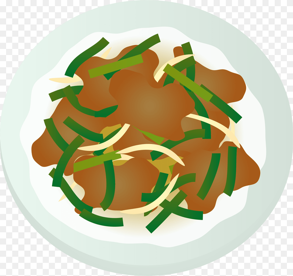 Stir Fried Liver And Flat Chives Clipart, Food, Meal, Dish, Food Presentation Png Image