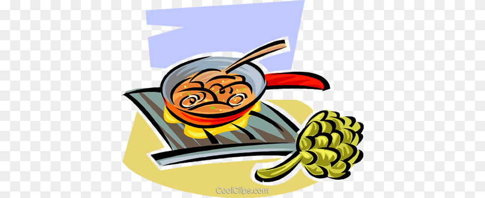Stir Fry Royalty Vector Clip Art Illustration, Cooking Pan, Cookware, Food, Meal Free Png