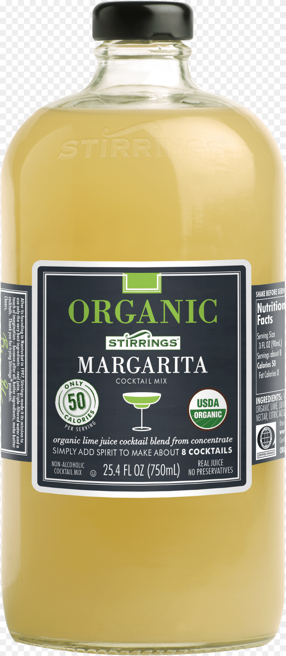 Stirrings Organic Margarita Mix, Beverage, Aftershave, Bottle, Can Free Transparent Png