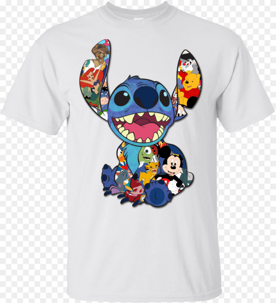 Stitch All Disney Characters Shirts, Clothing, T-shirt, Baby, Person Free Png