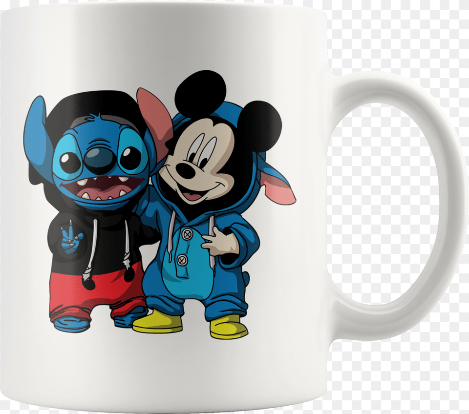 Stitch Amp Mickey Disney Mugclass Stitch And Mickey Disney Shirt, Cup, Baby, Person, Face Png Image