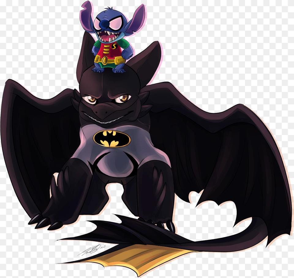 Stitch Batman Toothless Drawing How To Train Your Dragon Toothless And Stitch Batman, Person Png Image