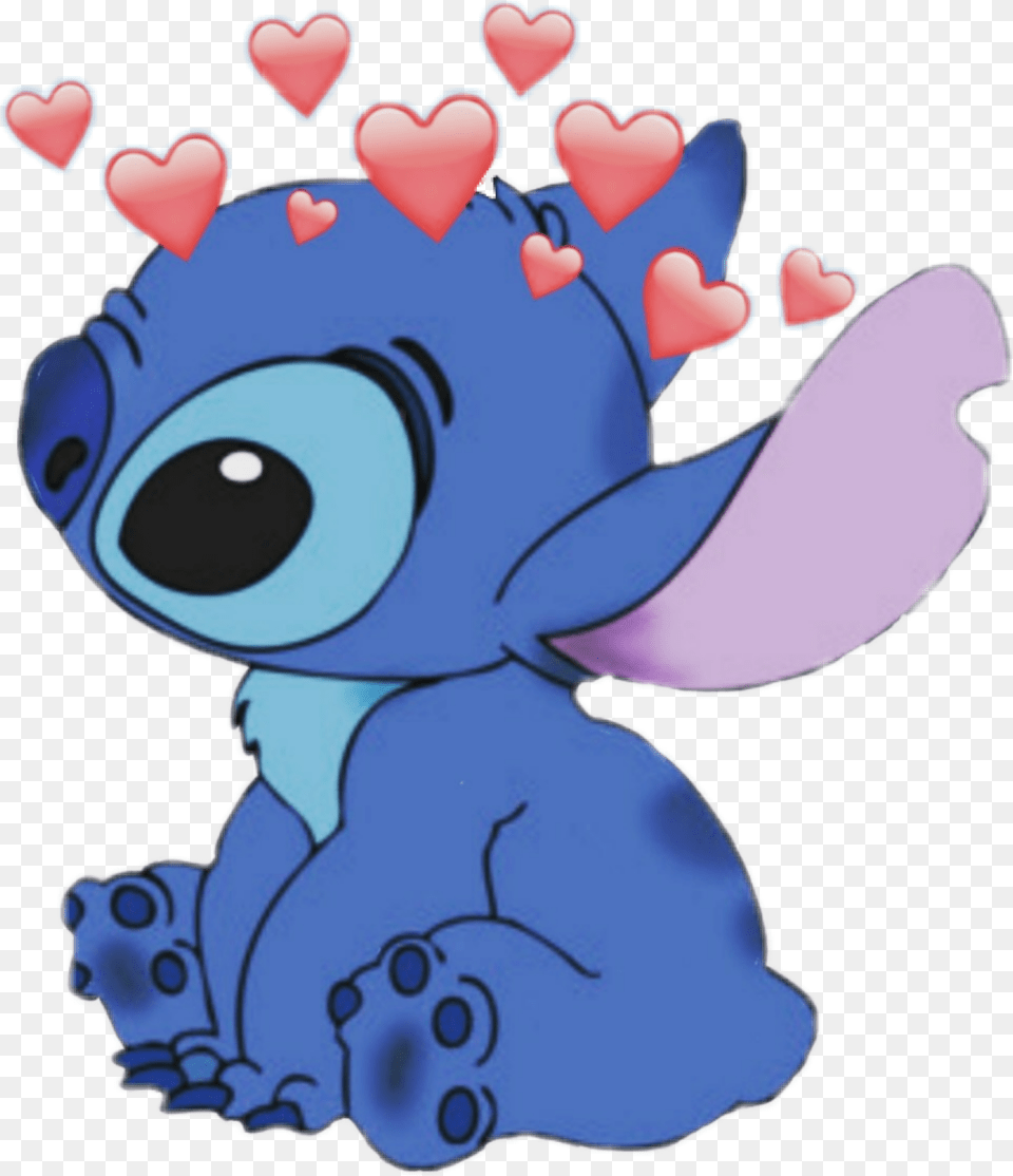 Stitch Cute Heartcrown Blue Stitch Cute, Plush, Toy, Cartoon Png