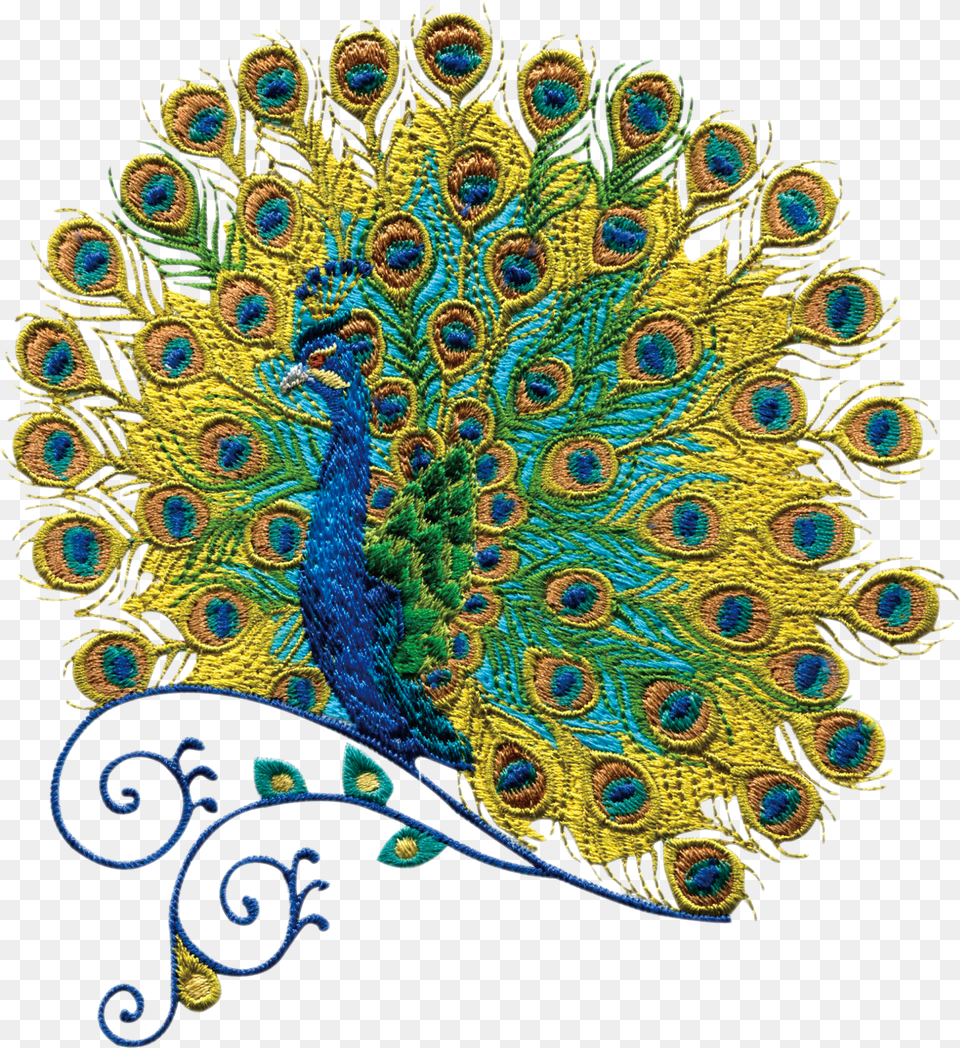 Stitch Quilling Peacock Transprent Peacock Embroidery Free Png