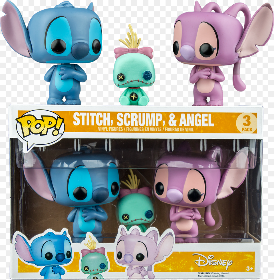 Stitch Scrump And Angel Pop Vinyl, Toy Png