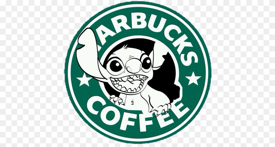 Stitch Starbucks Cute Logo Tumblr, Sticker, Face, Head, Person Free Transparent Png