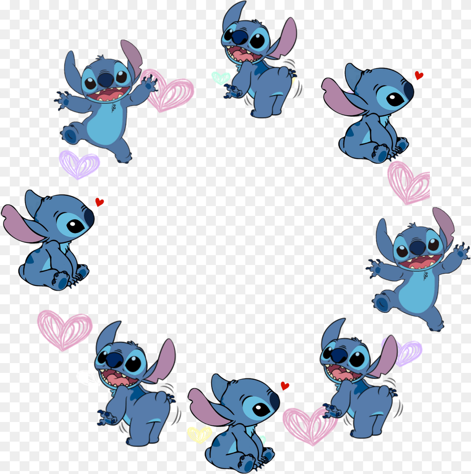 Stitch Stitch Azul Marco Frame Stich Liloystitch, Animal, Bear, Mammal, Wildlife Free Png Download