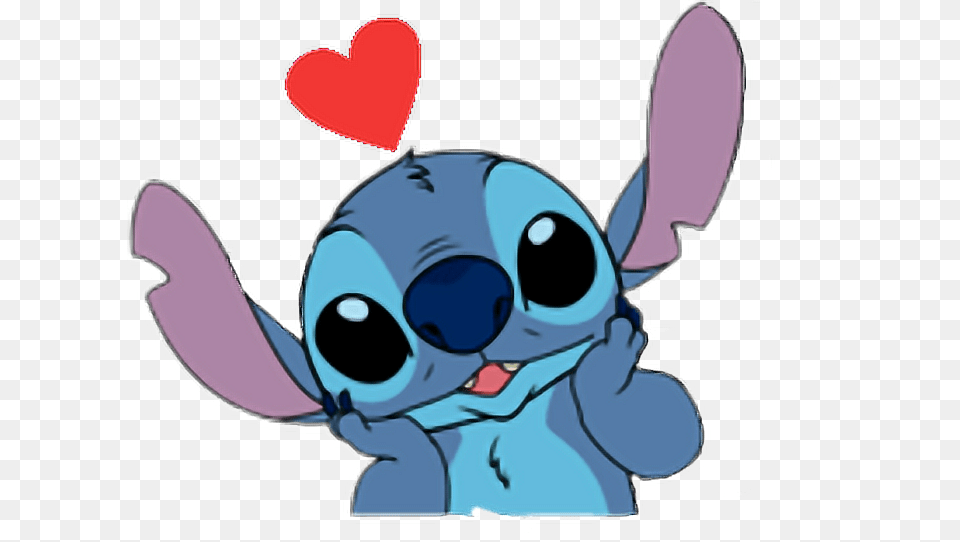 Stitch Stitch Con Corazon Dibujo, Plush, Toy Png Image