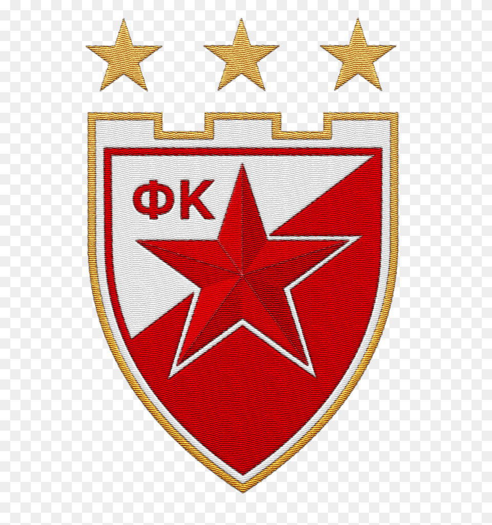 Stitched Logo Tutorial Red Star Belgrade Logo, Armor, Symbol, Shield Png