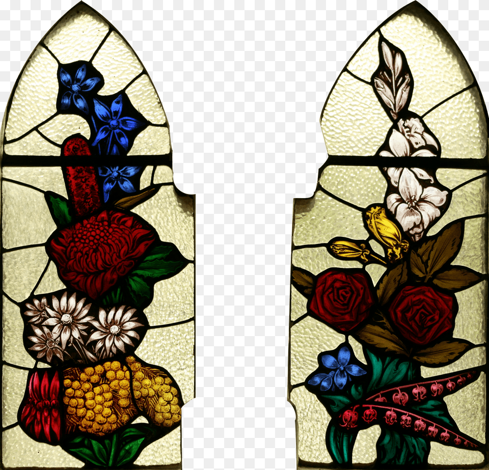 Stjohnsashfield Stainedglass Flowers Free Transparent Png