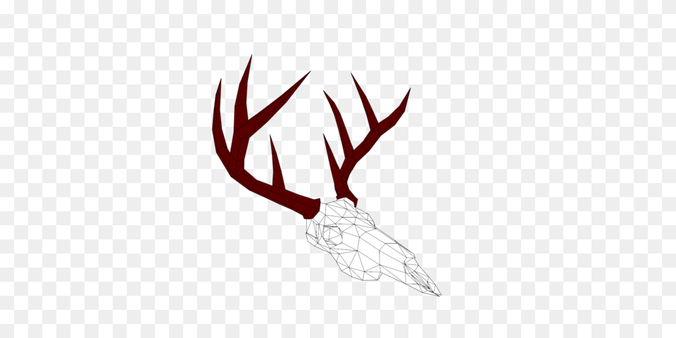 Stl Low Poly Deer Skull Cults, Antler, Animal, Fish, Sea Life Free Png