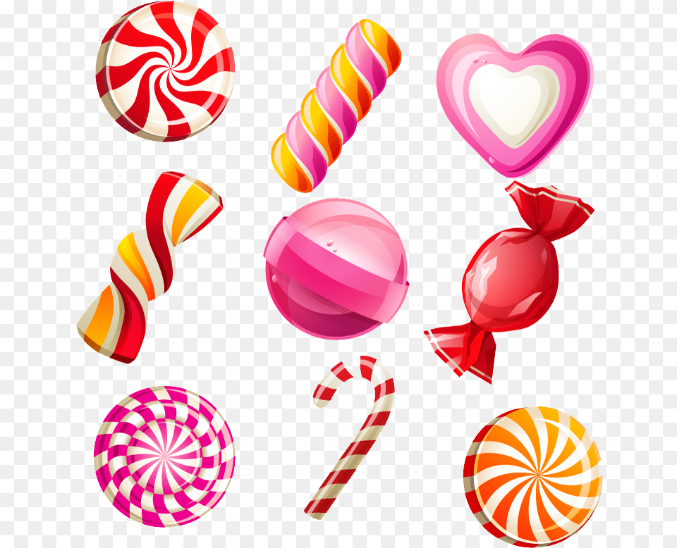 Stock Bonbon Bear Candy Sweetness Colored Pattern 9 Lollipops Clipart, Food, Sweets, Field Hockey, Field Hockey Stick Free Png Download