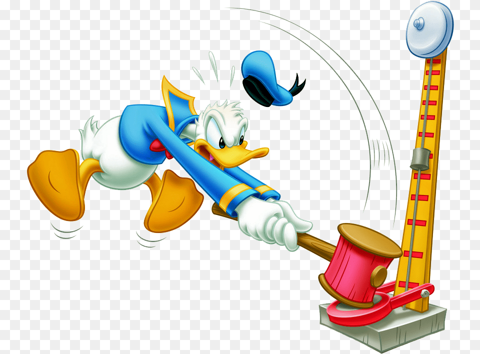 Stock Carnival Games Clipart Donald Duck With Hammer, Baby, Person, Toy, Outdoors Free Png Download