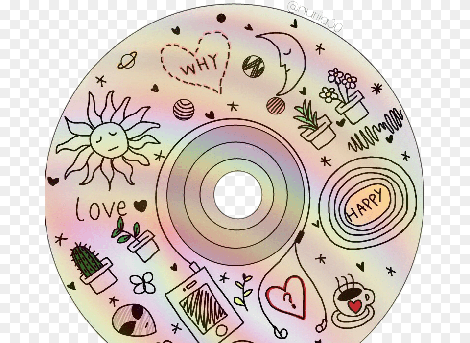 Stock Cd Drawing Aesthetic Aesthetic Cd Drawing, Disk, Dvd Png Image