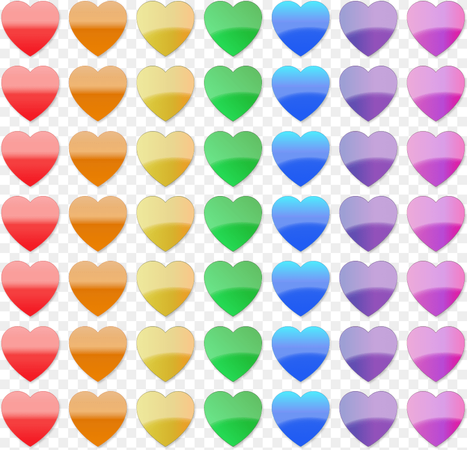 Stock Clip Rainbow Hearts Rainbow Hearts Clip Art, Pattern, Food, Sweets, Person Free Png Download