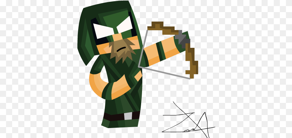Stock Green Arrow Skin Hd Green Arrow Minecraft Skin, Weapon, Bow Free Transparent Png