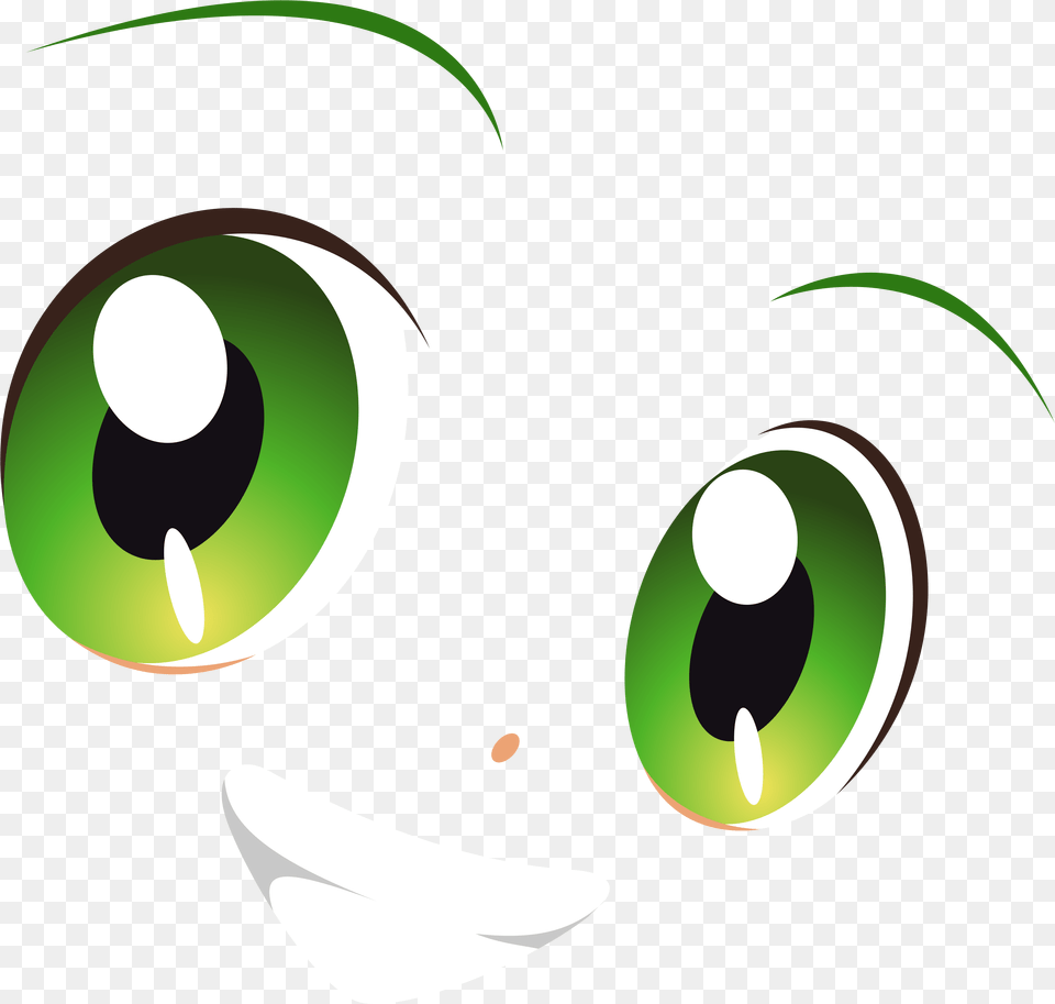 Stock Green Eyes Smile Yotsuba By Anime Face Green Free Png