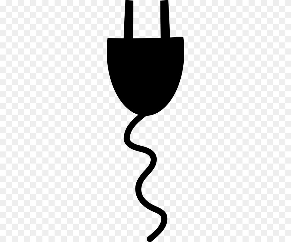 Stock Icon I Royalty Public Domain Electrical Plug Cord Clip Art, Gray Png