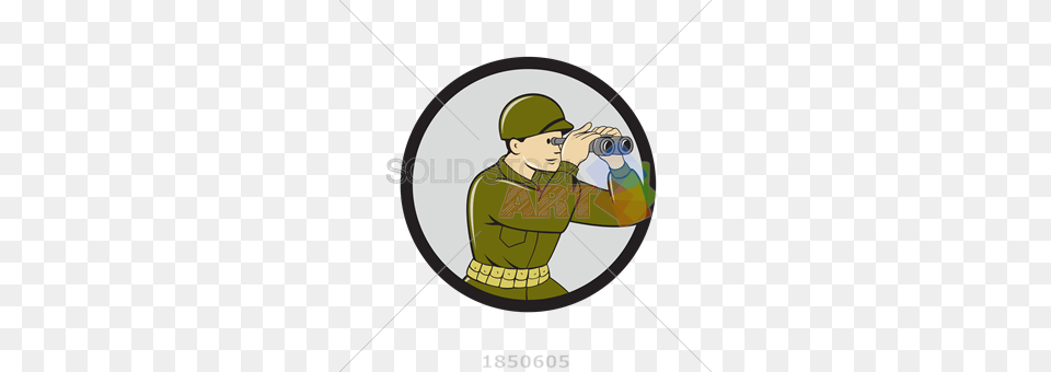 Stock Illustration Of Cartoon Ww2 Soldier Looking Through, Photography, Person, Face, Head Png