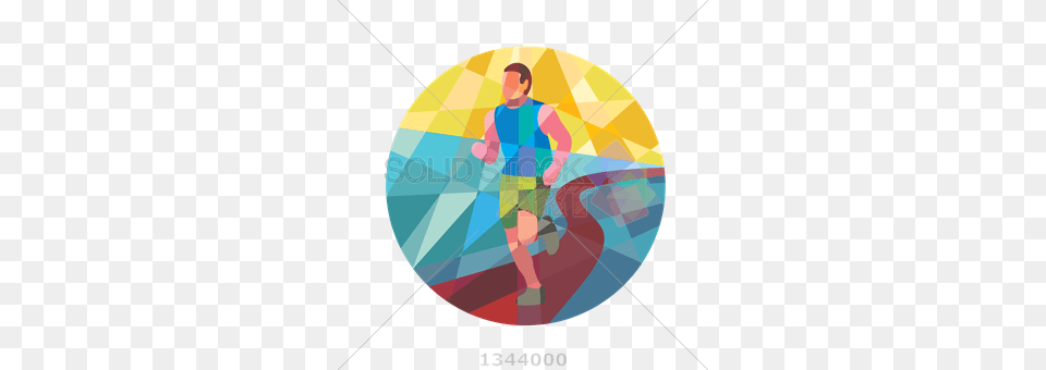Stock Illustration Of Geometric Patterns Male Runner Inside, Person, Walking, Adult, Man Free Png Download
