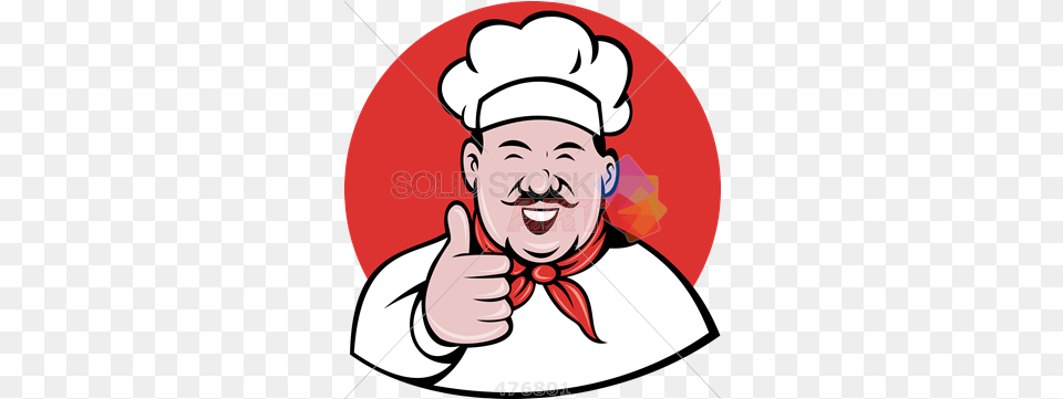 Stock Illustration Of Old Fashioned Chef Cartoon Logo, Body Part, Finger, Hand, Person Free Png