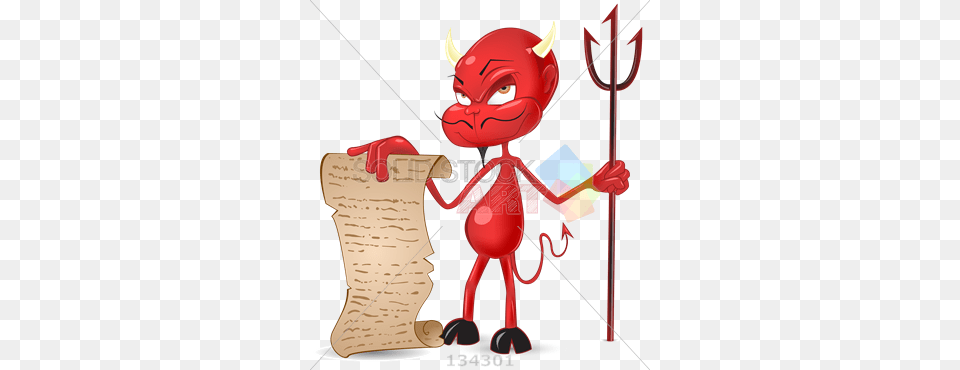 Stock Illustration Of Red Devil Character With Horns Devil, Bow, Weapon Free Transparent Png