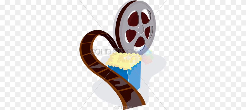 Stock Illustration Of Retro Cartoon Drawing Of Movie Reel Png