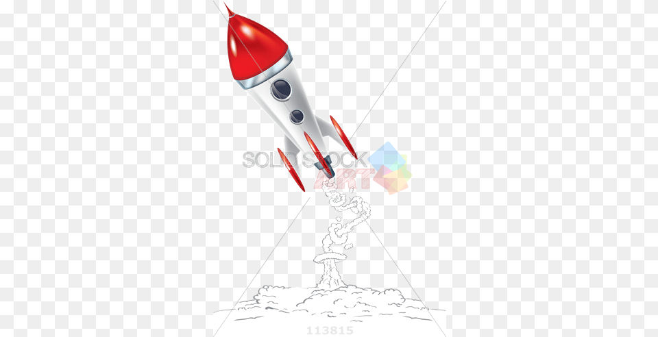 Stock Illustration Of Rocket Blasting Off With Smoke And Rings Sketch, Weapon, Ammunition, Missile, Launch Free Transparent Png