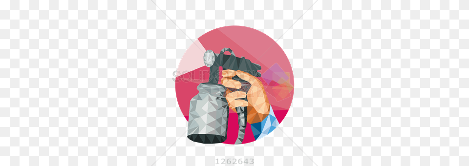 Stock Illustration Of Vector Geometric Shapes Hand Holding Grey, Photography, Person, Photographer Png
