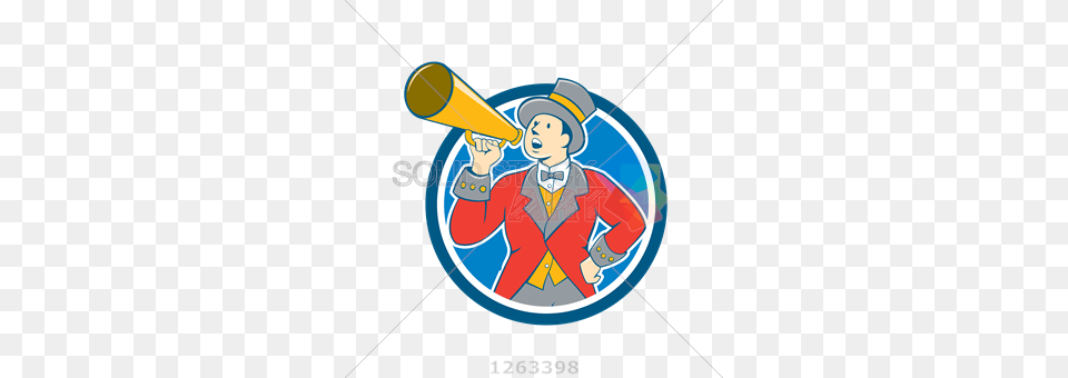 Stock Illustration Of Vector Male Circus Ringmaster Holding Orange, People, Person, Face, Head Png