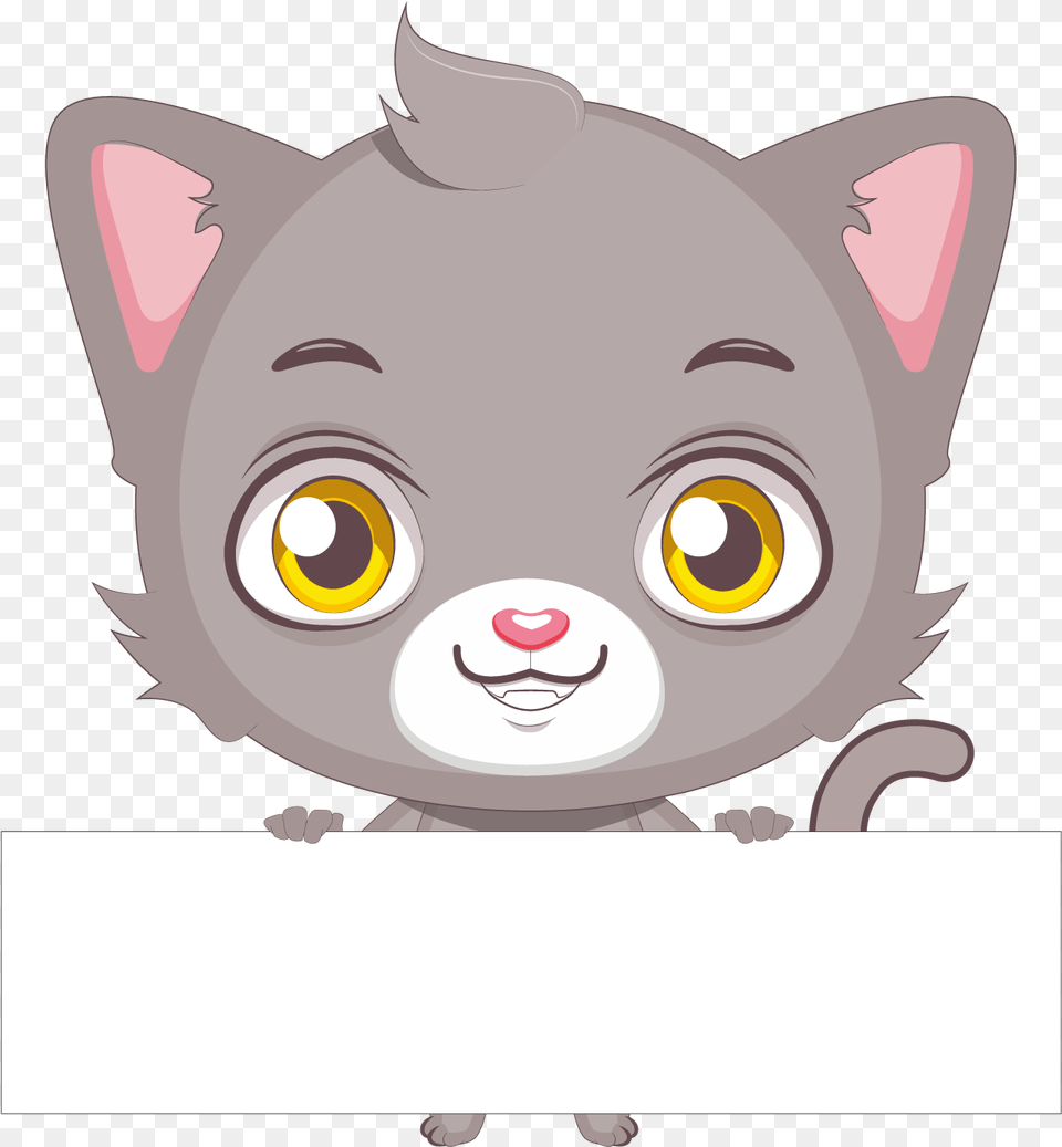 Stock Illustration Transprent Free Cat Holding A Blank Clipart, Animal, Pet Png