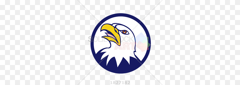 Stock Photo Of Cartoon Angry Eagle Head On White Circle, Animal, Beak, Bird, Bald Eagle Free Png