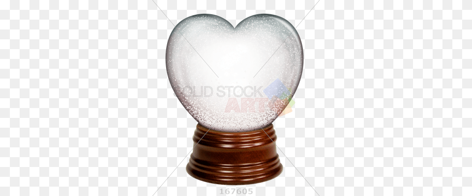 Stock Photo Of Heart Shaped Snow Globe With Wooden Snow Globe, Light Png Image