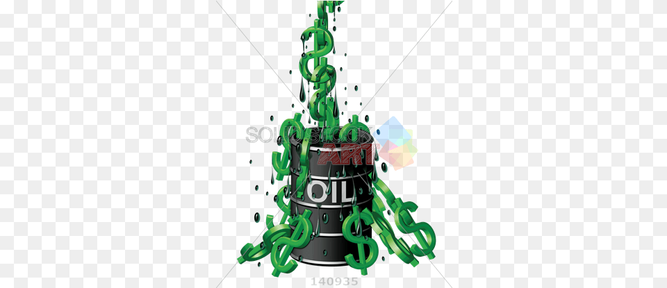 Stock Photo Of Oil Barrel With Green Dollar Signs And Drops Spilling Out Oil Dollar Sign, Art, Graphics, City, Device Png Image