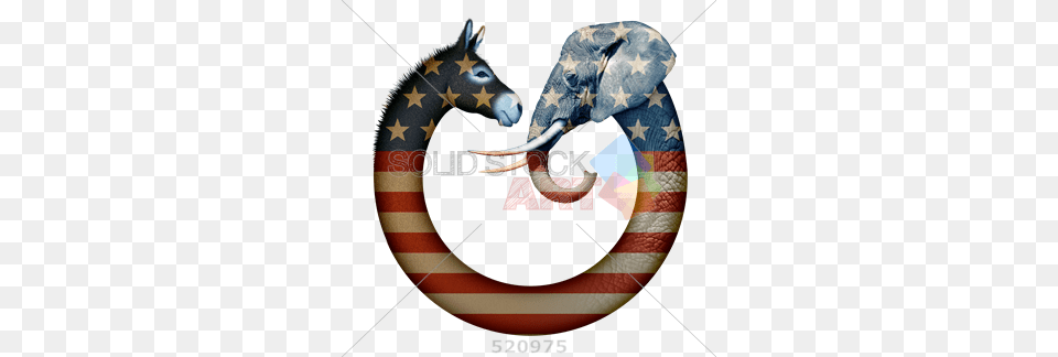 Stock Photo Of Ouroboros Rendering Of Republican Democrat Faceoff, Animal, Elephant, Mammal, Wildlife Free Png Download