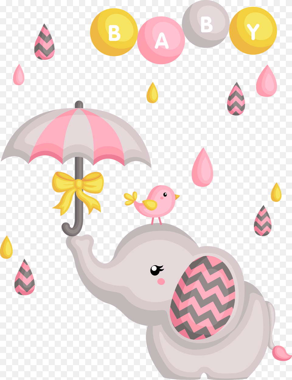 Stock Photography Clip Art Elephant With Umbrella Baby Shower Free Png