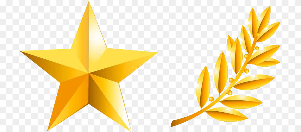 Stock Photography Clip Art Golden Wheat Fivestar Transparent Background Ribbon Star Award, Star Symbol, Symbol, Leaf, Plant Png Image