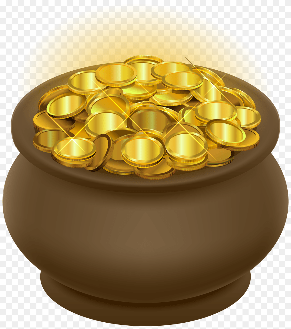 Stock Pot Of Gold Coins Clipart Pile Free Png Download